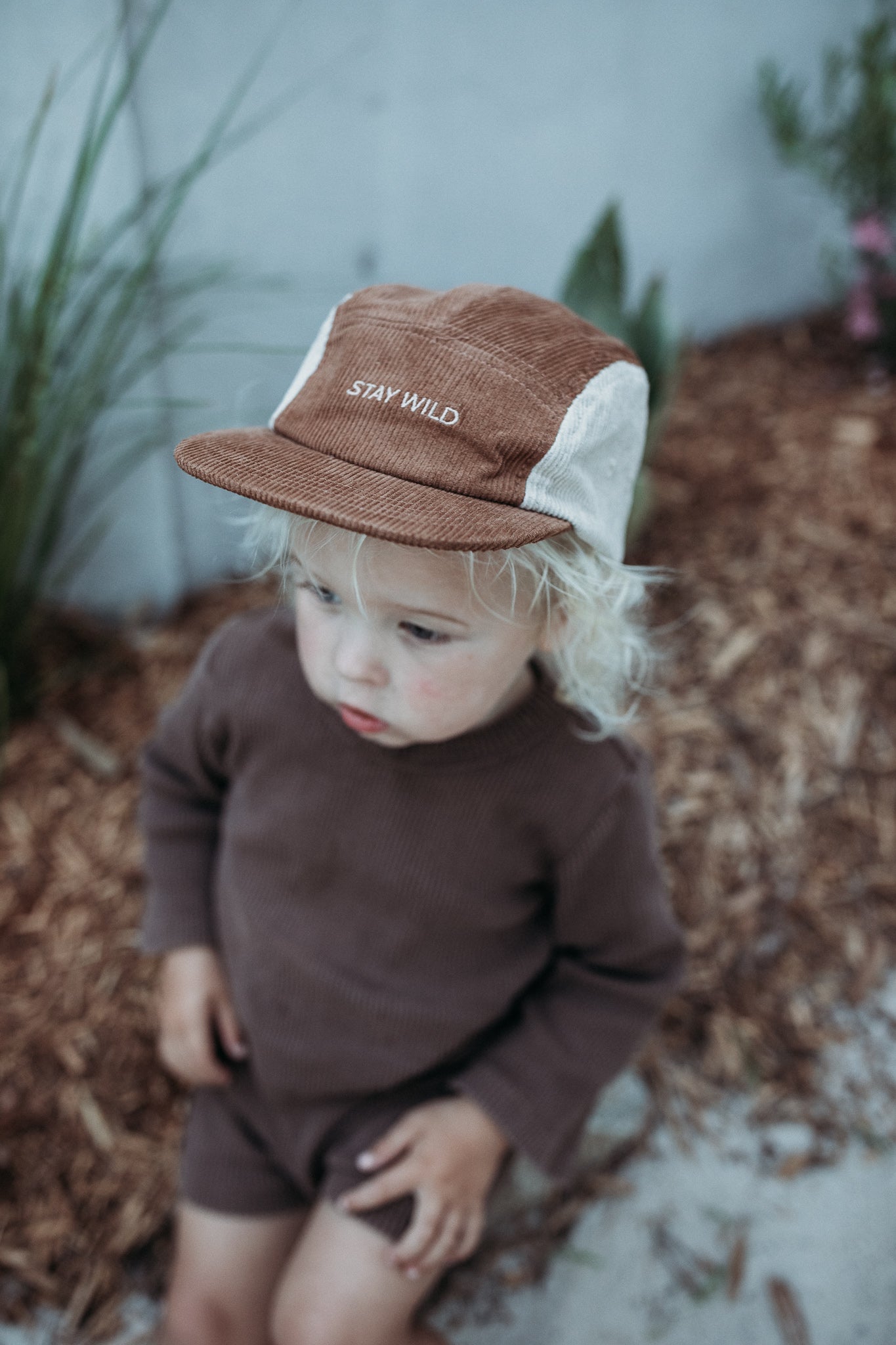 Kids Corduroy Cap - Chocolate