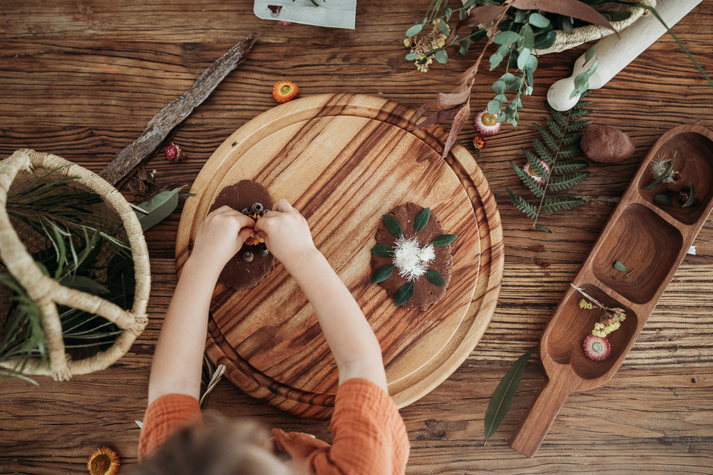 Nature Easter Craft - Chocolate Playdough Eggs, 2 ways