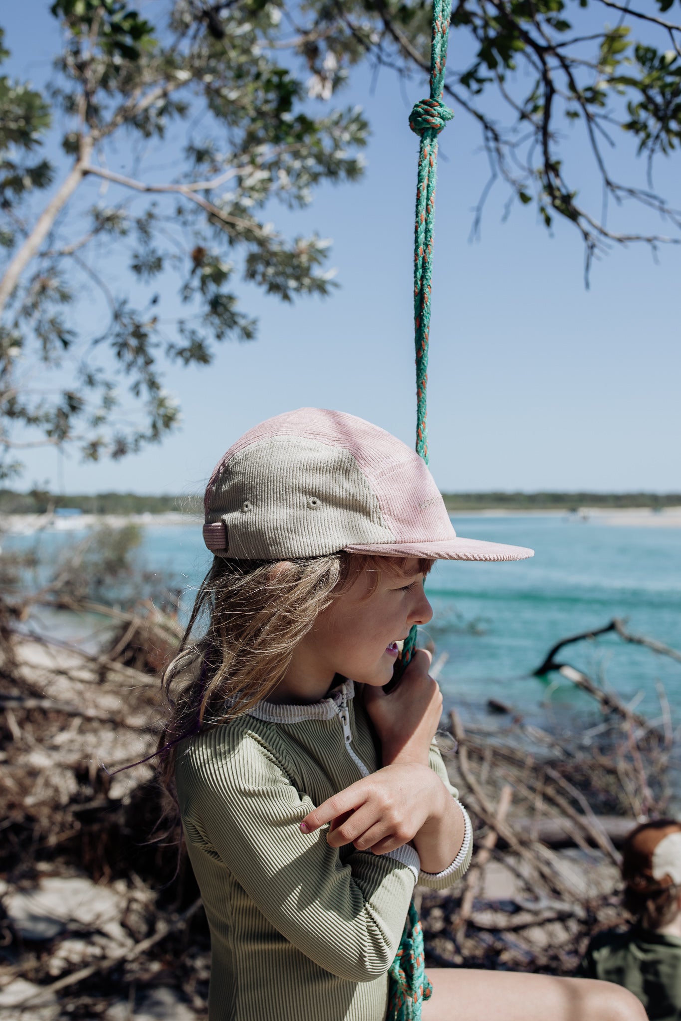 Kids Corduroy Cap - Dusty Pink